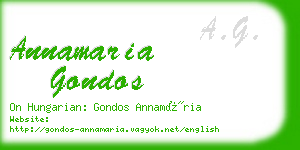 annamaria gondos business card